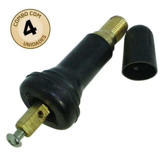 Jogo De 4 Válvulas Tpms Sensor Bico De Pneu Onix Prisma Menor preço em Jogo De 4 Válvulas Tpms Sensor Bico De Pneu Onix Prisma