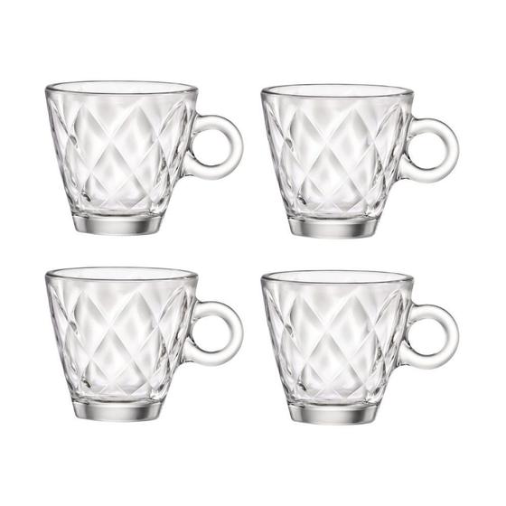 Imagem de Jogo de 4 Xícaras Para Expresso Bormioli Rocco 100ml Kaleido