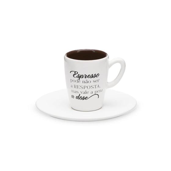 Imagem de Jogo De 4 Xícaras Pequenas Espresso 75 Ml Com Pires Dose
