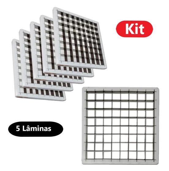Jogo de 5 Lâminas Picador Fatiador Cortador De Legumes 10mm Menor preço em Jogo de 5 Lâminas Picador Fatiador Cortador De Legumes 10mm
