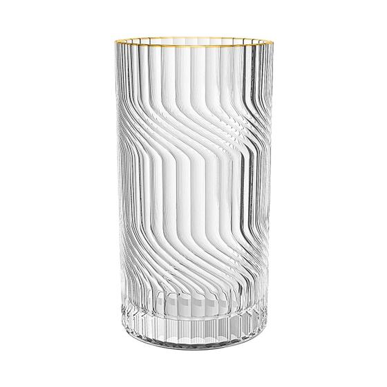Imagem de Jogo de 6 Copos Altos Duna em Vidro com Borda Dourada 370ml - Full Fit
