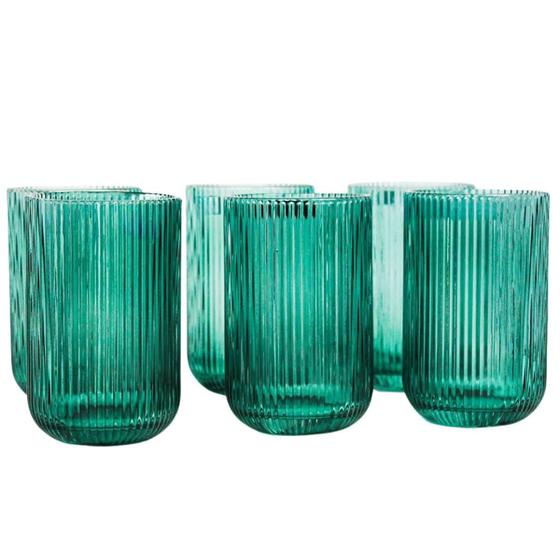Jogo De 6 Copos Cameratta Em Vidro 425Ml Cor Verde 8X8X12Cm é boa?