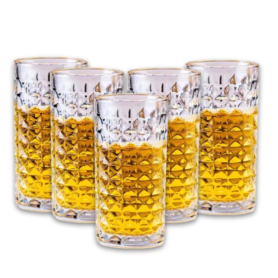 Imagem de Jogo De 6 Copos Grandes Vidro Premium Bebidas Personalizado