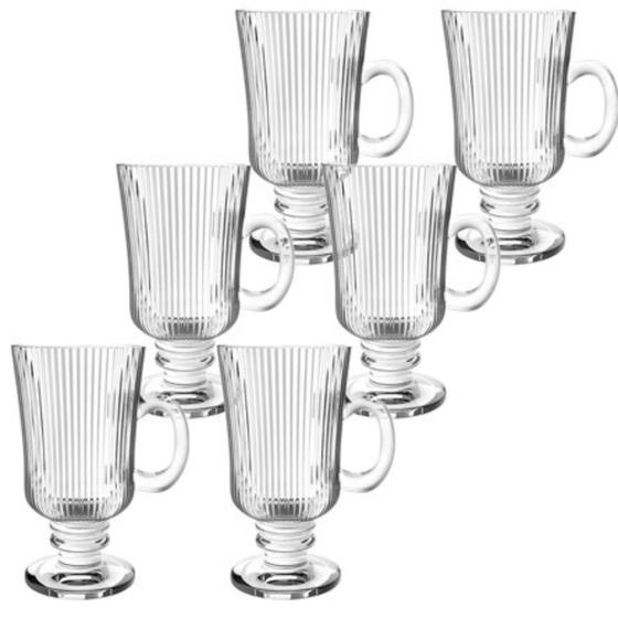 Imagem de Jogo de 6 Xícaras caneca de vidro Irish Cofee 245 ML