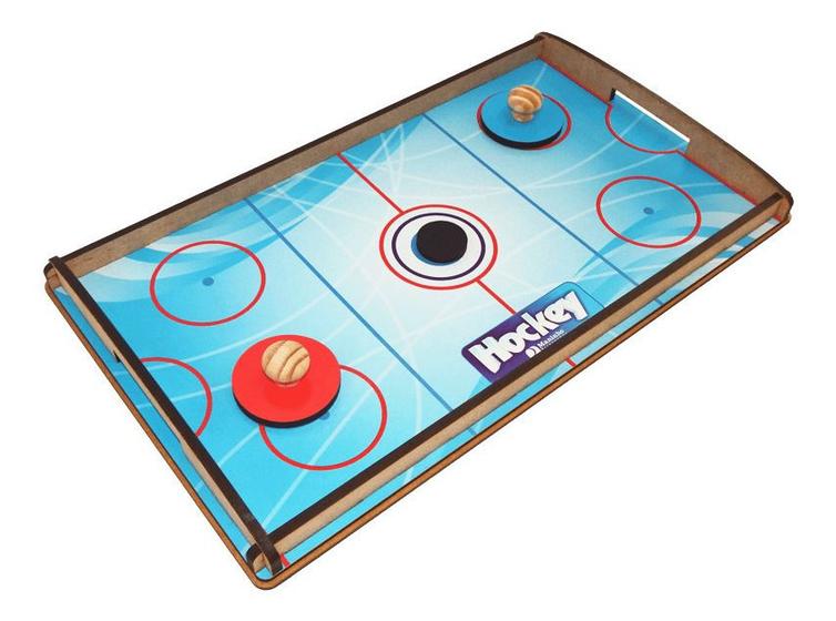 Jogo De Aero Hockey Brinquedo Em Mdf Infantil Air Game Maninho