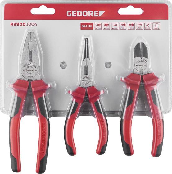 Imagem de Jogo De Alicates Com 3 Peças - Gedore Red