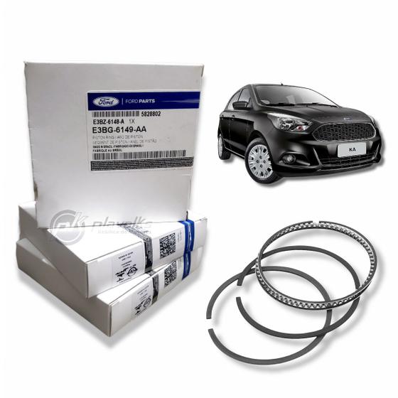 Imagem de Jogo de Aneis STD Ford Ka Ka+ 1.0 12v 3 Cilindros Original 2014 a 2021