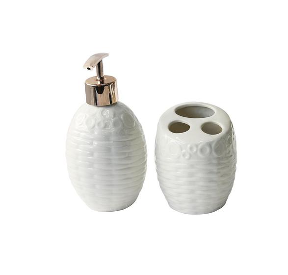 Imagem de Jogo de banheiro de porcelana com 02 peças com 400 ml