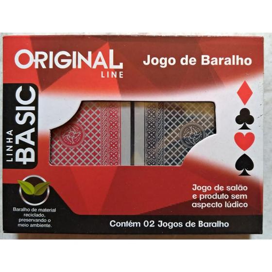 Imagem de Jogo De Baralho Plástico Original Line - Estojo Com 2