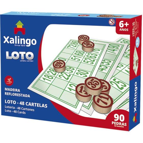 Imagem de Jogo de Bingo Loto 48 Cartelas C/PEDRA Madei
