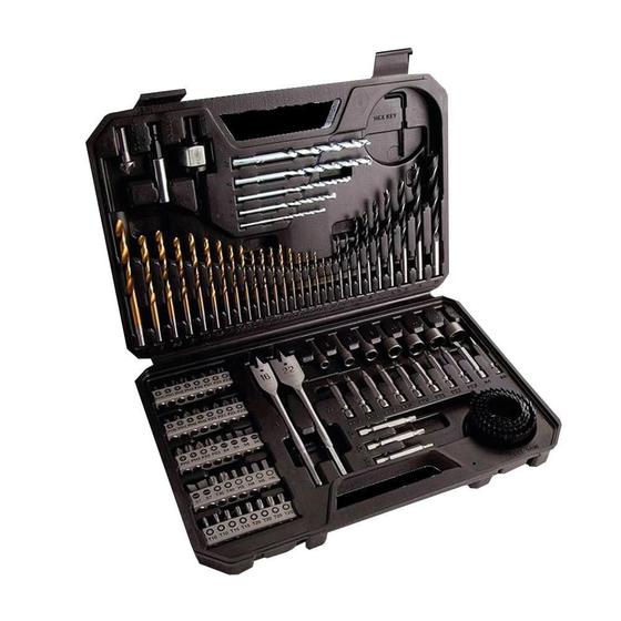Imagem de Jogo de Bits e Brocas EOS MaxPro Titanium 110 Peças com Maleta EKF03