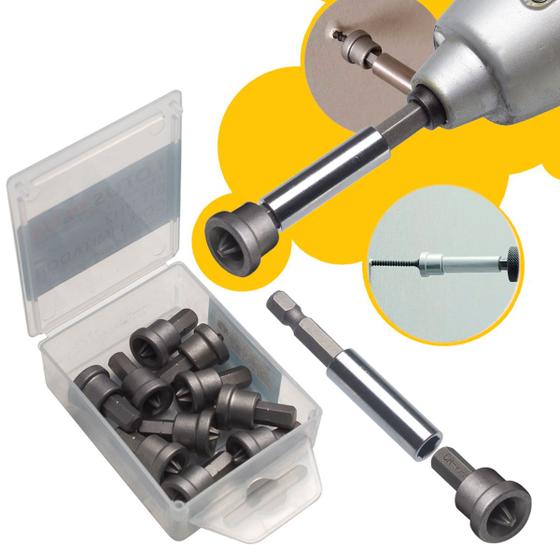Imagem de Jogo De Bits Para Parafusadeira PH2 Com Limitador Magnético 11 Peças