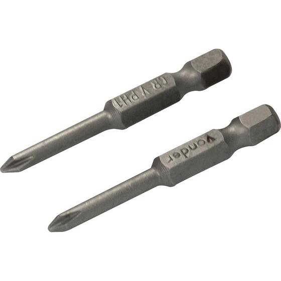 Jogo de Bits/Ponteiras Phillips com Encaixe Sextavado 1/4" Nº 1X50mm Cartela com 2 Peças - Vonder Menor preço em Jogo de Bits/Ponteiras Phillips com Encaixe Sextavado 1/4" Nº 1X50mm Cartela com 2 Peças - Vonder