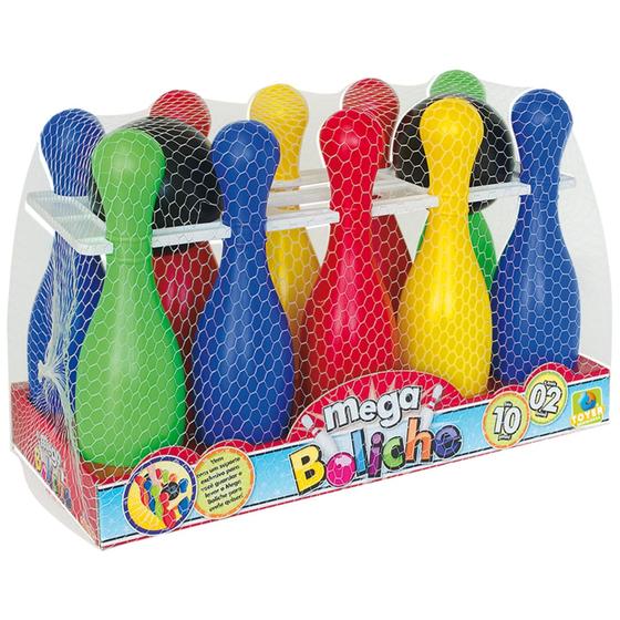 Imagem de Jogo De Boliche Grande Infantil Brinquedo Com 10pinos de 30cm e 2 bolas tik tok