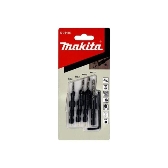Imagem de Jogo De Broca Escareadora com 4pcs Makita D-73455