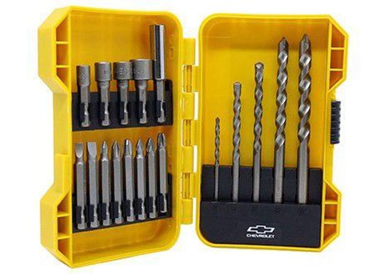Imagem de Jogo de Brocas e Bits GM 18 Peças  - GM5518 com Maleta