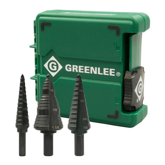 Imagem de Jogo de Brocas Escalonadas 1/2", 7/8" e 1-1/8" Greenlee GSBSET3