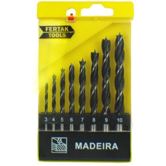 Imagem de Jogo De Brocas Para Madeira Com 8 Peças - Fertak
