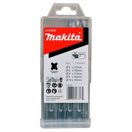 Imagem de Jogo de brocas sds-plus c/ 5 pcs - d-61678 - makita