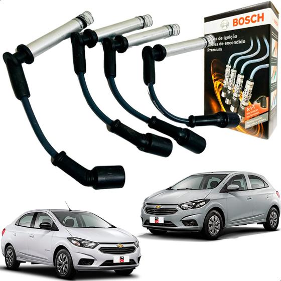 Imagem de Jogo de Cabo Ignição Original Bosch - Chevrolet Onix Prisma 1.0 1.4 2012 2013 2014 2015 2016 2017 2018 2019 2020...