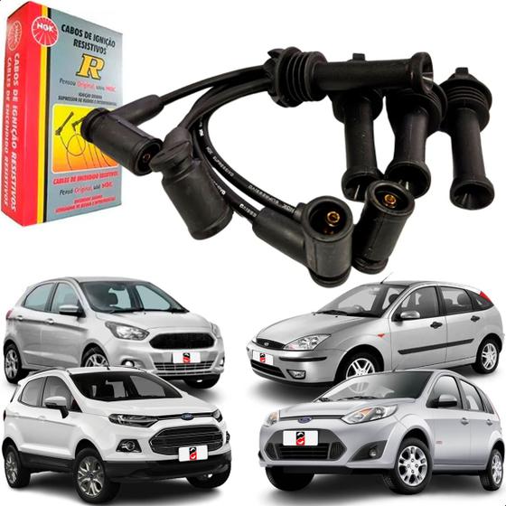 Imagem de Jogo de Cabo Vela Ngk Ford Ecosport Fiesta Focus Ka Ka+ 1.5 1.6 16v 2010 2011 2012 2013 2014 2015 2016 2017 2018...