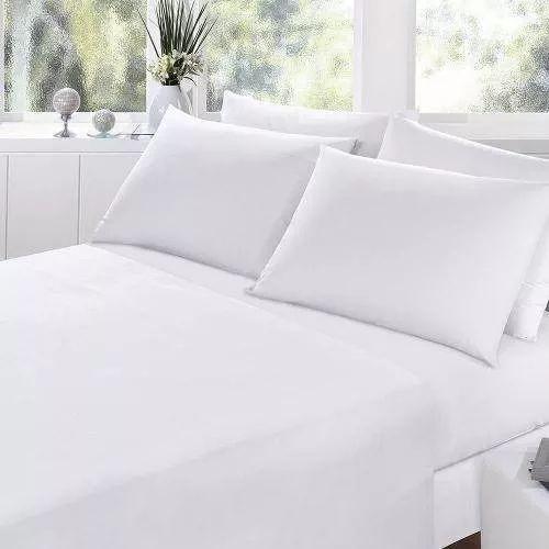 Jogo De Cama 100% ALGODÃO Com Lençol de Cima QUEEN 4 Peças 180 Fios COR: BRANCO Menor preço em Jogo De Cama 100% ALGODÃO Com Lençol de Cima QUEEN 4 Peças 180 Fios COR: BRANCO