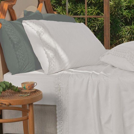 Imagem de Jogo de Cama Bordare com Rendas Casal - Appel