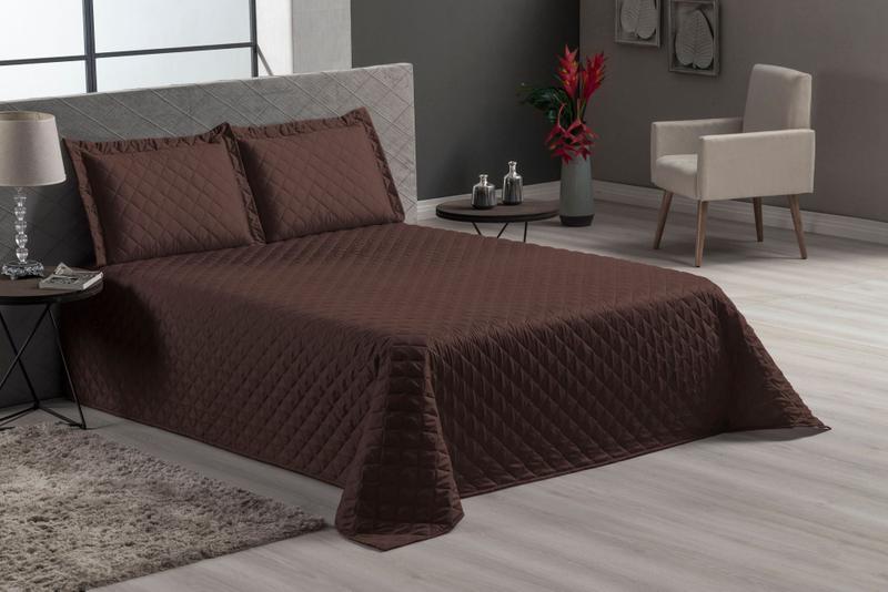 Imagem de Jogo De Cama Casal Queen 2,50 X 2,20m Cobre Leito Veneza 4 Peças