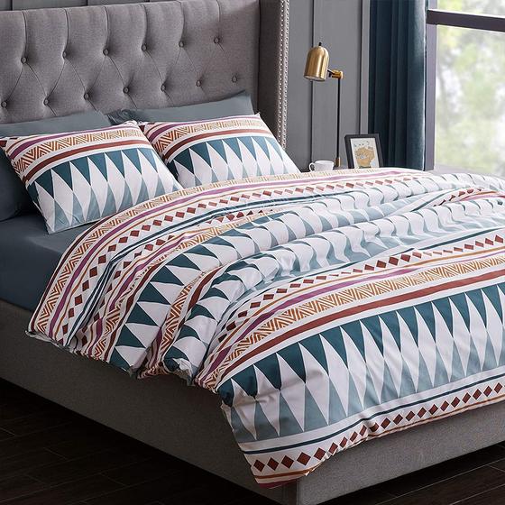 Imagem de Jogo de cama casal queen boho 6 pç 400 fios edredom 260x260