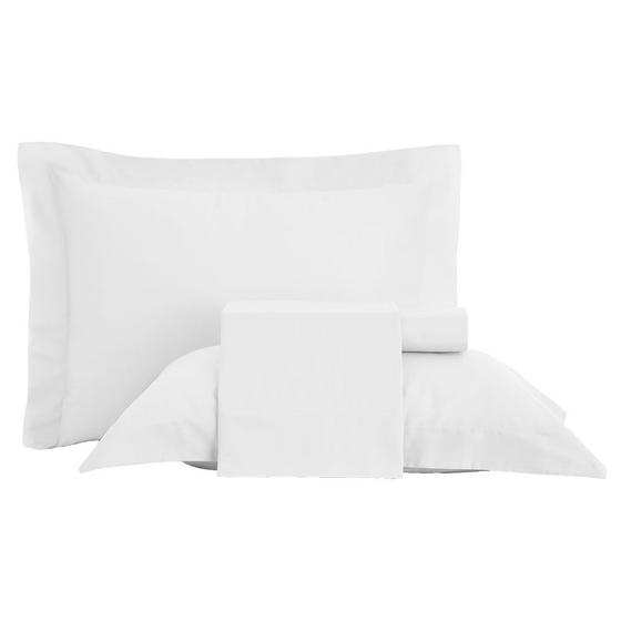 Imagem de Jogo de Cama Cetim Sublime 300 Fios Casal - Branco - Altenburg