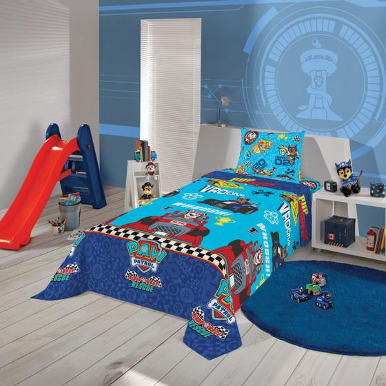 Jogo de Cama Infantil Patrulha Canina Menino 2 peças Lepper - Jogo de ...