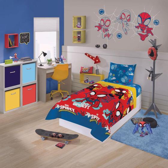 Imagem de Jogo De Cama Lençol 3Pcs Infantil Spider Man Spidey Lepper