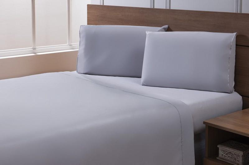 Imagem de Jogo De Cama Lençol Casal Niazitex Percal Soft 300 4 peças Cinza