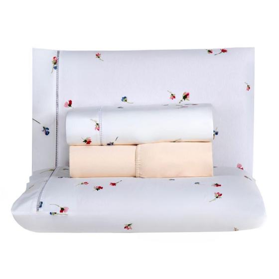 Jogo de cama lençol Casal Padrão 04 peças Algodão Percal 180 fios com Ponto Palito Menor preço em Jogo de cama lençol Casal Padrão 04 peças Algodão Percal 180 fios com Ponto Palito