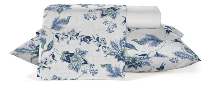 Jogo De Cama Lençol Casal Teka Diamante Batik 150 Fios Imagem de Jogo De Cama Lençol Casal Teka Diamante Batik 150 Fios