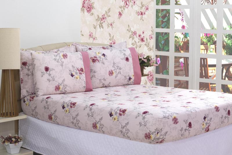 Imagem de Jogo De Cama Lençol Micropercal Com Elástico Orquidea