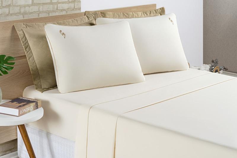 Imagem de Jogo de cama liana queen  4 peças micropercal 200fio premium