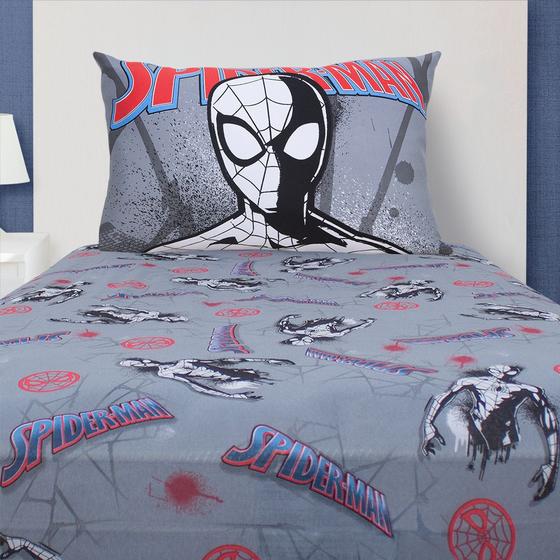 Jogo de Cama Menino Homem Aranha Solteiro C/ Elástico Conjunto Lençol e Fronha Licenciado Marvel Menor preço em Jogo de Cama Menino Homem Aranha Solteiro C/ Elástico Conjunto Lençol e Fronha Licenciado Marvel