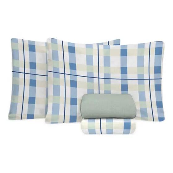 Imagem de Jogo de Cama Queen Estampado Duplo Premium Plus 100% Algodão