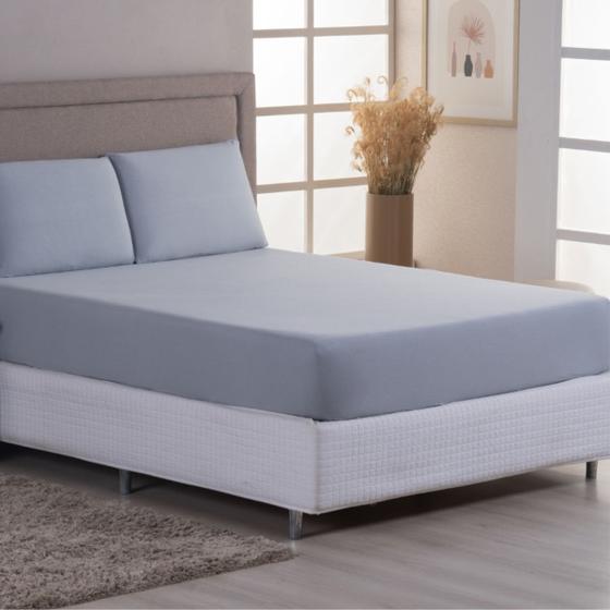 Imagem de Jogo de Cama Queen Malha 100% Algodão c/ Elastico 04 Pçs