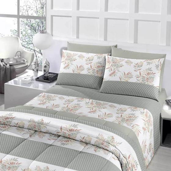 Jogo De Cama Queen Royal Plus Santista - Pampulha Verde Menor preço em Jogo De Cama Queen Royal Plus Santista - Pampulha Verde