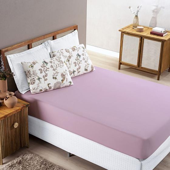 Imagem de Jogo De Cama Queen Size Kristen 100% Algodao Estampado 03Peças