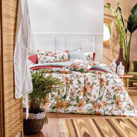 Imagem de Jogo de Cama Queen Teka Linha Crystal  Jardin