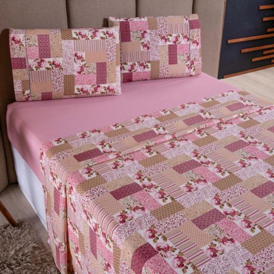 Imagem de Jogo De Cama Refúgio Casal Percal 100% Algodão Luxo 4 Peças