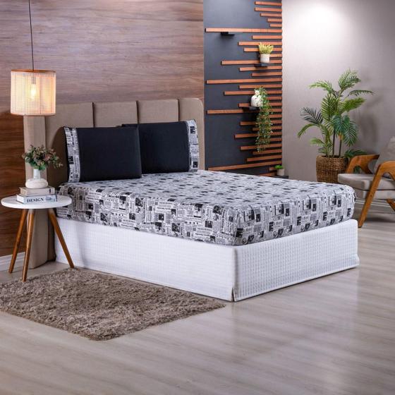 Imagem de Jogo De Cama Refúgio King Percal 100% Algodão Luxo 3 Peças