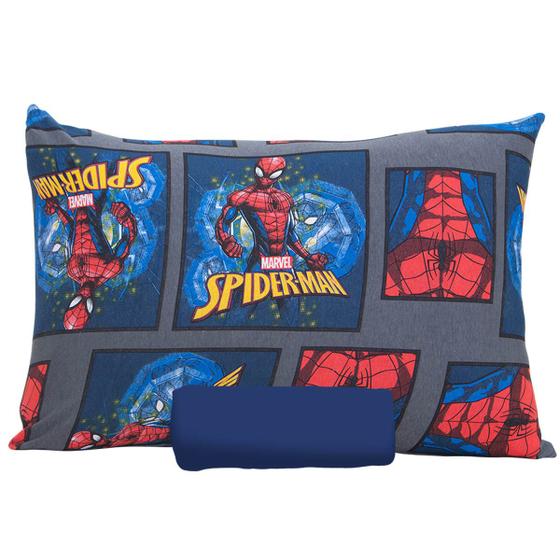 Imagem de Jogo de Cama Simples Infantil Spider Man Solteiro Homem Aranha 2 Peças Portallar