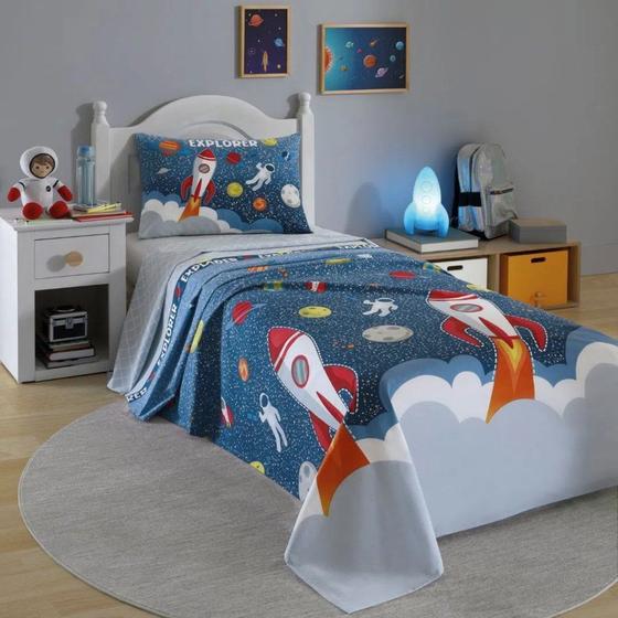 Imagem de Jogo de Cama Solteiro Dohler Priori Kids 130 fios - The Explorer 02