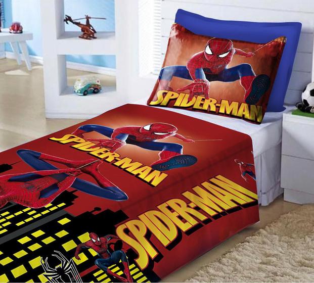 Jogo De Cama Solteiro Infantil Homem Aranha 2 Peças - Impakto Visual ...