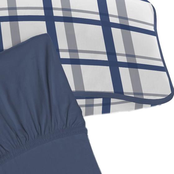 Imagem de Jogo de Cama Tecebem Solteiro Malha Premium 2 peças Abel/Mediterrâneo