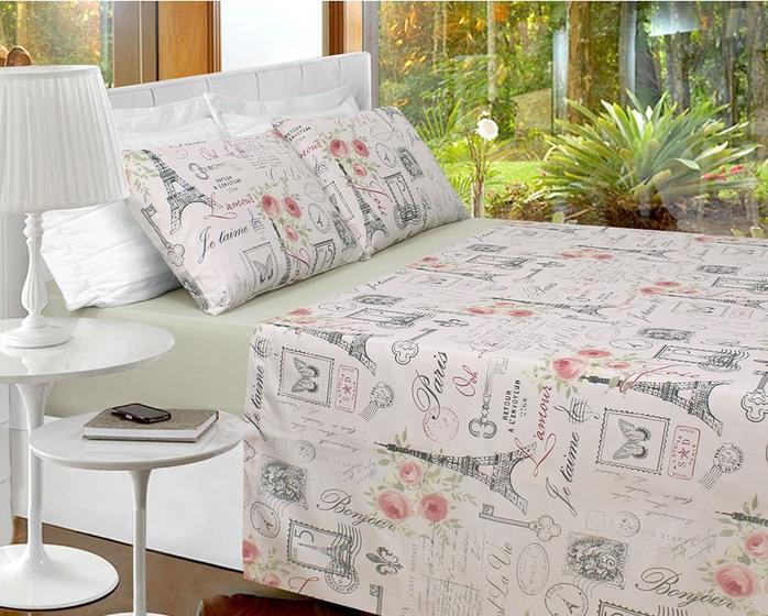 Jogo de Cama Zelo Super Soft Casal 170 Fios - Voyage Menor preço em Jogo de Cama Zelo Super Soft Casal 170 Fios - Voyage